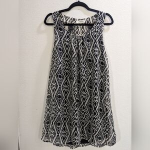 Umgee USA Mini Dress Boho Geometric Open Back Lace